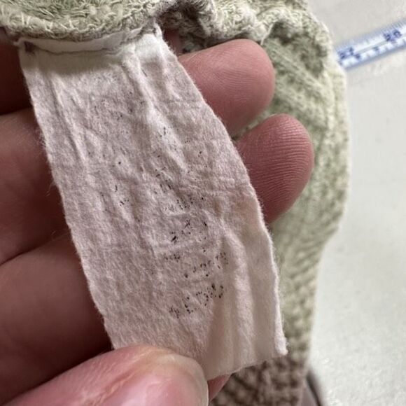 Bucket List Thermal Waffle Henley oversized size medium Tan Boho Streetwear - Picture 7 of 8